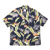 APPLEBUM Flower5021 S/S Aloha Shirt NAVY画像