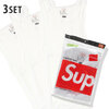 Supreme × Hanes 21SS Tagless Tank Tops (3 Pack) WHITE画像
