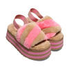 UGG Disco Stripe Slide CHESTNUT / PINK ROSE COMBO 1120875-CPRC画像