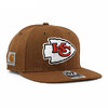 '47 Brand × Carhartt KANSAS CITY CHIEFS STRAPBACK CAP BROWN FX-SCARC16DUS-BW画像