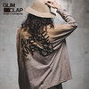 GLIMCLAP Up there-dyeing & printed long-sleeve cutsew 11-029-GLA-CB画像