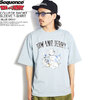 Sequence by B-ONE-SOUL TOM and JERRY COLLEGE SHORT SLEEVE T-SHIRT -BLUE GRAY- T-1570932画像