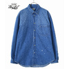 GOLD 10.5oz JELT DENIM BIG WESTERN SHIRT AGING MODEL HARD WASH 21B-GL28725H画像