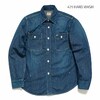 SUGAR CANE BLUE DENIM L/S WORK SHIRT AGED MODEL SC28754画像