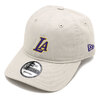 NEW ERA NBA Mini Logo 9THIRTY Cloth Strap ロサンゼルス・レイカーズ ストーン 12854009画像