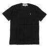 PLAY COMME des GARCONS SMALL RED HEART TEE BLACK画像