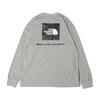 THE NORTH FACE L/S BACK SQUARE LOGO TEE MIX GREY NT82131-Z画像