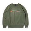 APPLEBUM Alphabet (mami's Font) Crew Sweat OLIVE画像