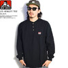 BEN DAVIS L/S HENLEY TEE -BLACK- C-1780028画像