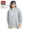 BEN DAVIS BIG HALF ZIP SHIRT -HICKORY- G-1780016画像