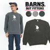 BARNS 長袖 クルーネック スウェット BR-21321画像