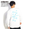 DOUBLE STEAL RAKUGAKI FLOWER LOGO L/S T-SHIRT -WHITE/EMERALD- 914-14060画像