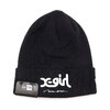 NEW ERA X-girl Basic Cuff Knit BLACK/WHITE 12860564画像
