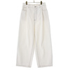URU COTTON DENIM / TUCK PANTS - white - 21FCD03A画像