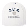 Champion MADE IN USA T1011 RAGLAN LONG SLEEVE T-SHIRT YALE UNIVERSITY WHITE C5-U406-010画像