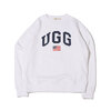 UGG US 刺繍ロゴ クルーネック スウェット WHITE 21AW-UGTP09画像