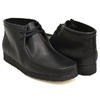 Clarks WALLABEE BOOT BLACK LEATHER 26155512画像