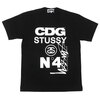 CDG COMME des GARCONS × STUSSY LOGO TEE BLACK画像