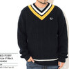 FRED PERRY Stripe V-Neck Sweater K2544画像