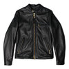 VANSON B SINGLE RIDERS - SOFT COW LEATHER - SLIM FITTED - BLACK画像