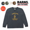 BARNS 長袖 クルーネック プリント Tシャツ ヴィンテージライク BR-21407画像