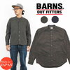 BARNS 長袖 バンドカラー シャツ BR-21413画像