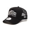 THE NETWORK BUSINESS NEW ERA 9FORTY A-Frame Trucker Logo Cap BLACK TNBA011-0029画像