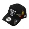 NEW ERA Oakland Raiders Butterfly 9FORTY A-Frame Cap BLACK画像