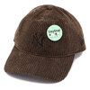 NEW ERA 9TWENTY イージースナップ コーデュロイ ニューヨーク・ヤンキース ミッドロゴ ダークブラウン 12854074画像