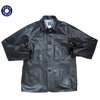 POST OVERALLS 1111 DeLuxe Railroader Goat Skin Jacket black画像