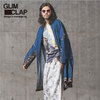 GLIMCLAP Chambray fabiric × Oriental pattern fabric gown-ish shirtcoat 12-103-GLS-CC画像