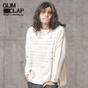 GLIMCLAP Message logo ptint & pigment dye long-sleeve T-shirt 12-117-GLS-CC画像