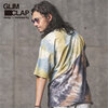 GLIMCLAP tie-dyeing fabric bias color scheme & print design short-sleeve T-shirt 12-130-GLS-CC画像