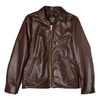 VANSON ENF SLIM FITTED SOFT COW LEATHER BROWN画像
