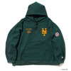 APPLEBUM × MLB NY Mets Oversize Sweat Parka GREEN画像