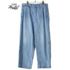 GOLD RESYCLED WASTE SUVIN COTTON YARN 11oz. DENIM ARMY TROUSERS HARD WASH 22A-GL42275H画像