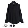 GOLD CRAPE TWILL REGULAR COLLAR SHIRT 22A-GL28942画像
