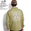 The Endless Summer TES CALM BANDANA EMB SHIRT -KHAKI- KE-2374001画像