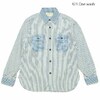 SUGAR CANE FICTION ROMANCE INDIGO STRIPE & CHECK L/S WORK SHIRT SC28849画像