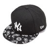 NEW ERA 9FIFTY ニューヨーク・ヤンキース ペイズリー刺繍 キャップ ブラック 13054511画像