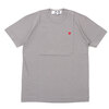 PLAY COMME des GARCONS MENS Small Red Heart S/S T-Shirt GRAY画像