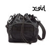 X-girl OVAL LOGO BUCKET SHOULDER BAG BLACK 105221053009画像