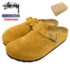 STUSSY × BIRKENSTOCK 1774 BOSTON SHAGGY SUEDE Caramel 1022972画像