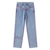 SUPPLIER FIRE PATTERN STITCH LOGO DENIM LIGHT BLUE/PINK画像