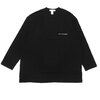 COMME des GARCONS SHIRT Oversized Logo L/S T-Shirt BLACK画像