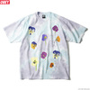 OBEY HEAVYWEIGHT BOX FIT TIE DYE T-SHIRT "OBEY PRESSED DAISIES" (PURE WATER BLOTCH)画像