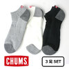 CHUMS 3P Chums Logo Ankle Socks   CH06-1094画像