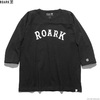 ROARK REVIVAL “MEDIEVAL LOGO” 3/4 SLEEVE TEE (BLACK) RFTJ800画像