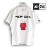 NEW ERA 半袖 コットン Tシャツ Peanuts スヌーピー 犬小屋 レギュラーフィット ホワイト 13073262画像