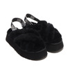 UGG W DISCO CROSS SLIDE BLACK 1121550-BLK画像
